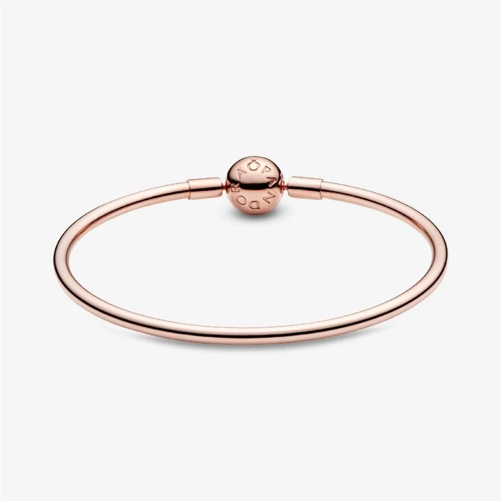 Pandora Rose Gold Bangle Bracelet 8.3 Inches